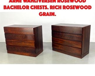 Lot 248 Pair Vinde Mobelfabrik Arne WahlIversen Rosewood bachelor chests. Rich rosewood grain.