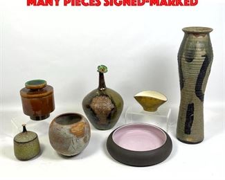 Lot 269 Studio Art Pottery lot, many pieces signedmarked