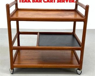 Lot 278 SILKEBORG Danish Modern Teak Bar Cart Server.