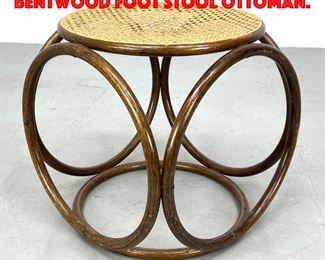 Lot 331 Caned Seat Round Bentwood Foot Stool Ottoman.