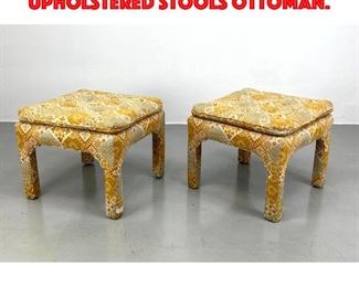 Lot 342 Pair of Ming Style Upholstered Stools Ottoman.