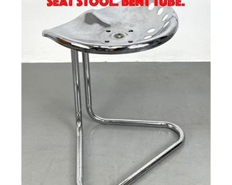 Lot 364 Modernist Chrome Tractor Seat Stool. Bent Tube.