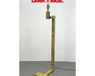 Lot 367 Brass post modern floor lamp. T base.
