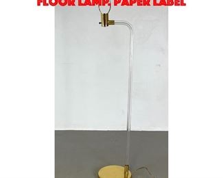 Lot 393 KOVACS Lucite and Brass Floor Lamp. Paper Label
