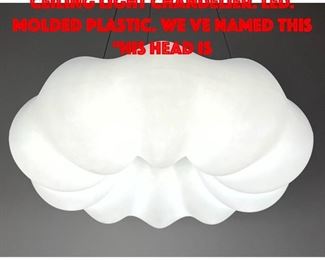 Lot 402 Uber Cool Hanging Cloud Ceiling Light Chandelier. LED. Molded plastic. We ve named this His head is