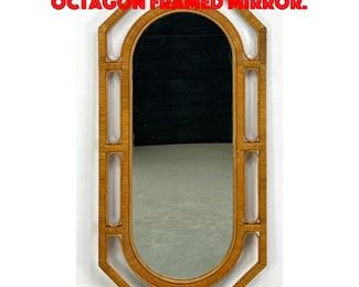 Lot 428 Wrapped Split Rattan Octagon Framed Mirror.