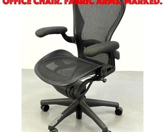 Lot 431 HERMAN MILLER Aeron Desk Office Chair. Fabric arms. Marked.