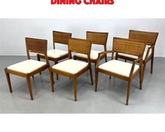 Lot 433 Set 6 Risom style Walnut dining chairs