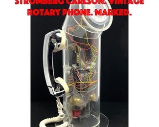 Lot 457 1960s lucite telephone. Stromberg Carlson. Vintage Rotary Phone. Marked.