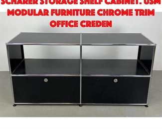 Lot 503 Fritz Haller and Paul Scharer Storage Shelf Cabinet. USM Modular Furniture Chrome Trim Office Creden