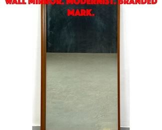 Lot 507 DUX Sweden Teak Framed Wall Mirror. Modernist. Branded Mark.