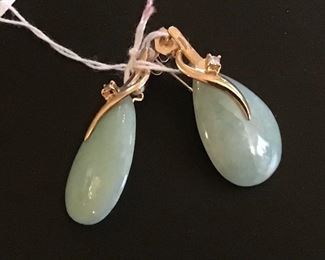 Gold and Diamond Earrings