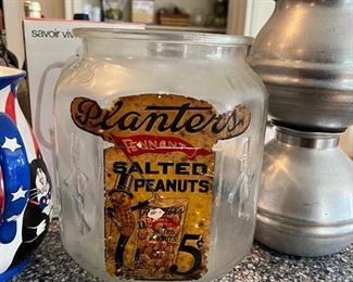 Antique Planters Peanuts Jar