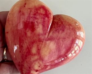 Alabaster Hand Carved Heart