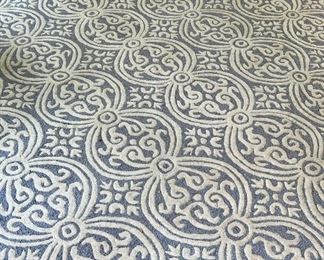 Smoke Blue and White Rug (2)