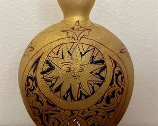 Pasabahce Turkish Hand Painted Vase