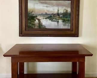 Antique Walnut Partner Desk or Library Table with drawers, Tobey Furniture Co., Chicago