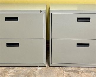 Two sturdy, clean, low file cabinets