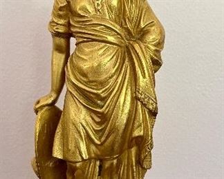 Vintage French Gilt Bronze Statue, Artemis
