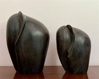 Ebony Wood Carved Elephants