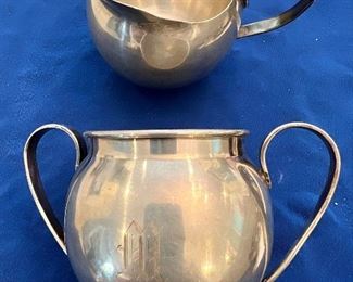 Sterling Silver Creamer and Sugar