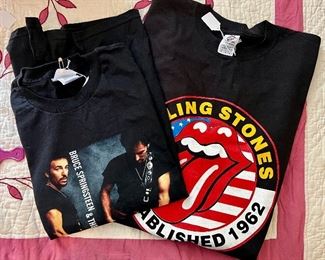 Springsteen and Stones Concert Shirts