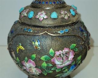 Silver Enamel Chinese