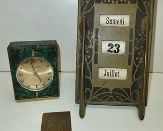 Paperweight Calendar Travel Clock Lot