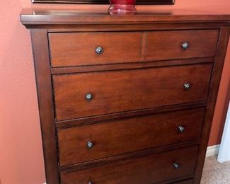 AspenHome Brown Cherry Queen Bedroom Furniture!