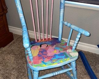 Decoupaged Painted Child’s Rocker!