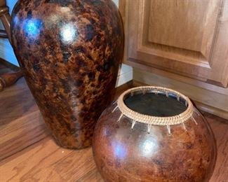 Vintage Asian Ceramic and Fiber Vases!