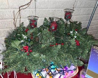 Lighted Christmas Centerpiece with 3 Candles!
