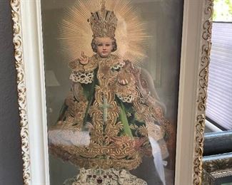 Antique Framed Gold Leaf Print Infant of Prague!