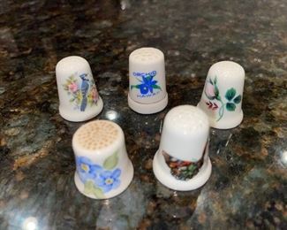 Staffordshire Bone China England, Etc. Thimbles!