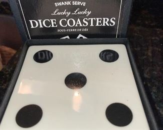 Swank Serve Restoration Hardware Luck Dice Coasters!