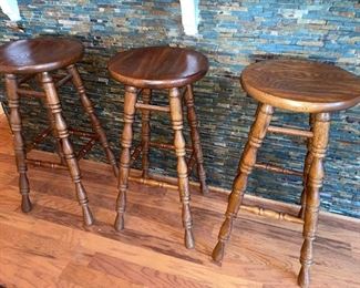 Solid Oak Bar Stool!