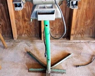 Wissota Electric Bench Grinder On Custom 30" Metal Stand, Powers On