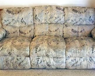 Upholstered Dual Reclining Sofa, 37" x 81" x 36"