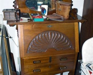 Ornate Petite or Lady's Drop Front Desk