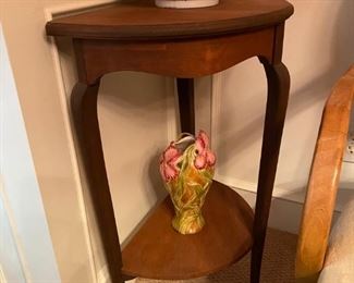 Pair of small half moon side tables