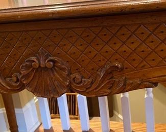 Vintage Writing Desk with Carved Detailing