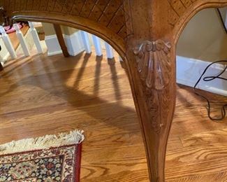 Vintage Writing Desk with Carved Detailing