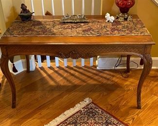 Vintage Writing Desk with Carved Detailing