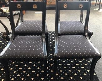 Set of four Hollywood Regency Chairs