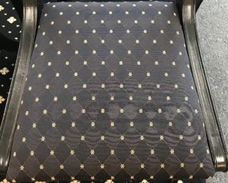 Chair frames are original black paint, good condition.