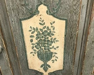 Hand painted in blue, will go well with French country, farm house style too.