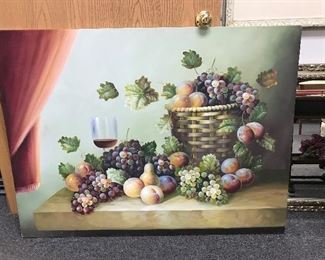 XL Hand Painted Oil Paining, in framed