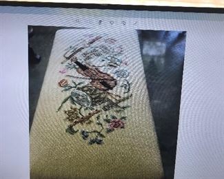 Needlepoint piano bench
