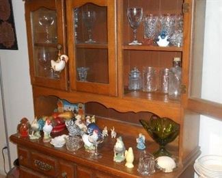 cherry china cabinet,