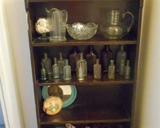 collection old medicine bottles